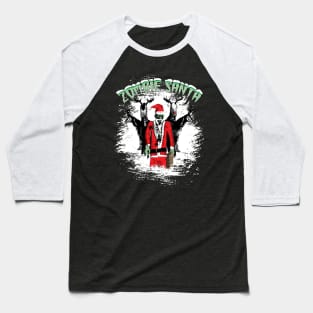 Zombie Santa and Reindeers Baseball T-Shirt